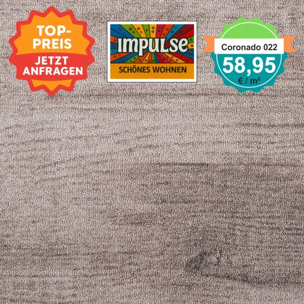 Alt-Text: Farb- und Strukturmuster von Girloon Coronado 022 – strapazierfähiger Objektvelours